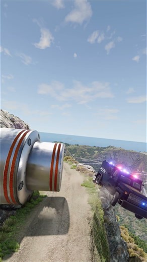 BeamNG.drive | Ambulance & School Bus vs Pit Bollards