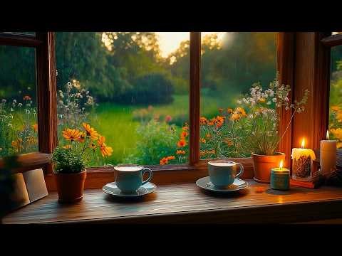 Garden Spring ASMR ☔✨ | Gentle Rain on the Window & Soft Nature Sounds for Deep Rest & Sleep