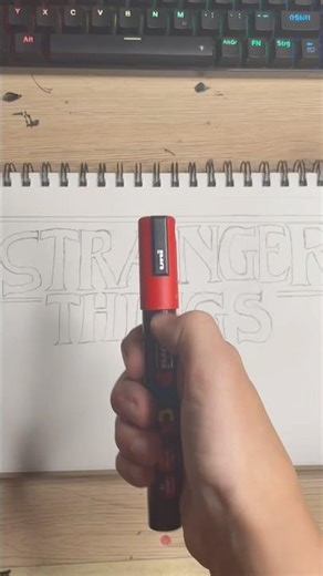 Drawing the stranger Things Logo
