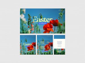 Modern Floral Easter Graphics, Aesthetic Easter 2026 Church Socials (canva Pro Editable) - Etsy Canada