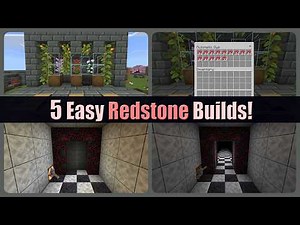 5 Easy Redstone & Farm Builds for Minecraft Bedrock (Works in Survival!) | kailefra