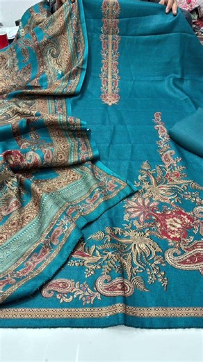 Pure pashmina digital designer shirt Pashmina shawl Pashmina bottom #fashion #trending