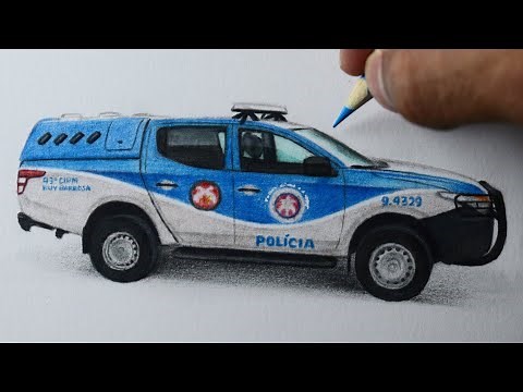 Como desenhar o carro da Policía Militar da Bahia