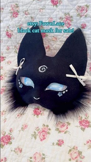 Black cat mask for sale~! #animalmask #catmask #cattherian #therianthropy #therian #theriangear