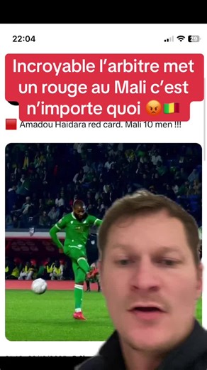 Incompréhension: Carton Rouge au Mali !
