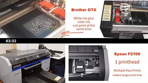 We've put the Brother DTG Printers GTX and the Epson F2100 though our own "Pepsi challenge" and the results can been seen in the video. When purchasing a direct to garment printer, it is important to factor the overall ROI as upfront savings don't always represent whats right for your business. A combination of production speed, product versatility, recurring costs and warranty should play an important role in the purchasing decision. Do More, Print More and Make More with Brother GTX! | Hirsch 