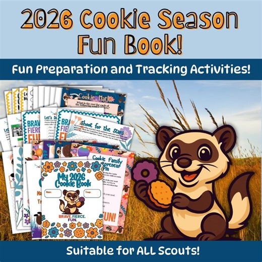 2026 Cookie Season | Preparation & Tracking Book | Full of Activities | Black Footed Ferret | Scout Cookies | Meeting Plans Ideas Activity - Etsy