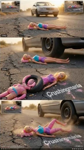 Crushing barbie doll asmr