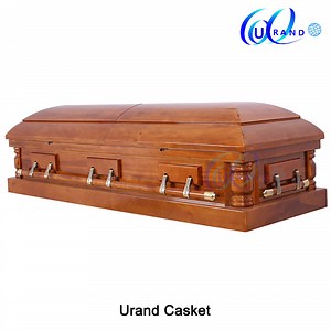 [Hot Item] Mahogany Veneer High Gloss Funeral Home Loved Casket and Coffin