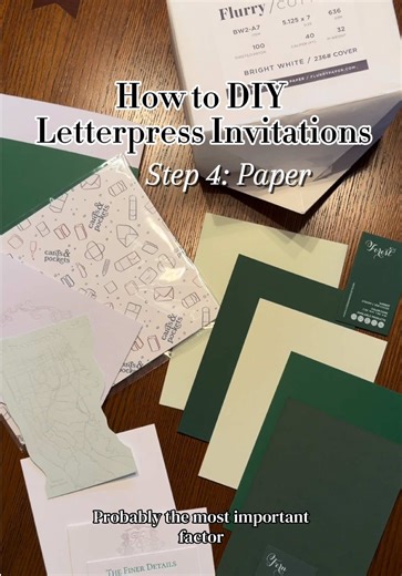 How to DIY letterpress wedding invitations 💌 Step 4: Paper #weddinginvitation #letterpress