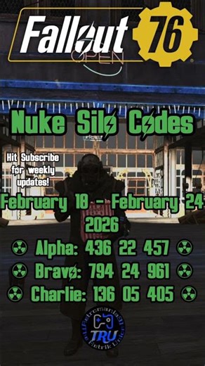 *Outdated* Fallout 76 Nuke Silo Codes (February 18th - February 24th 2026)