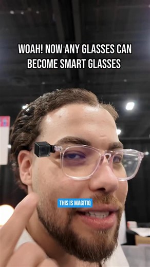 Visual intelligence without a whole new pair of specs 🤔👓 MagitiQ is one of the more interesting pieces of wearable AI we saw at CES 2026. Think of it as a tiny, ultra-light module (just ~4 g) that clips onto your existing glasses and instantly turns them into smart AI eyewear. This thing can understand what you’re looking at on screens and project context into your POV 🤯 #smartglasses #aitech #wearabletech #tomsguidetoces #ces2026 | Tom's Guide