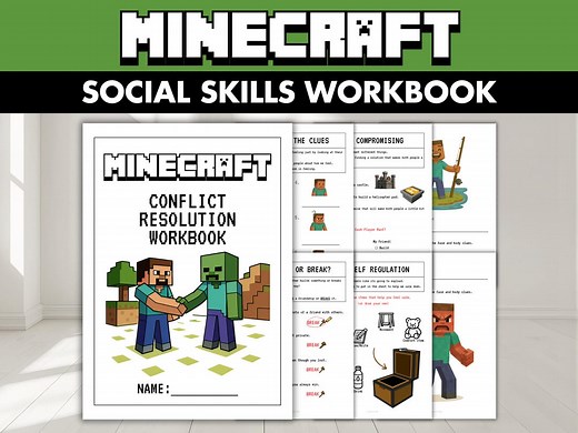 Conflict Resolution Workbook: Minecraft Inspired Social Emotional Learning Activities - Etsy