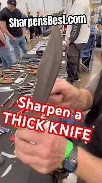 Sharpen a Thick Knife Blade www.SharpensBest.com