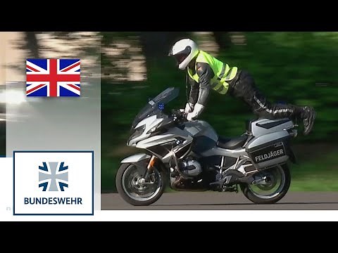 Military Police Officer and Motorbike Ace! Bundeswehr Motorcycle Escorts Extreme Training