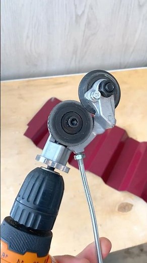 Attachment for cutting sheet metal using a drill #tips #diy