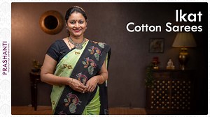 ORDER ONLINE @ https://www.prashantisarees.com/collections/ikat-cotton-sarees The distinctiveness of Ikat sarees lies in the transfer of intricate designs and colours onto warp and weft threads first and then weave them together. Bold choice of colours is one of the unique feature in the Ikat weaving process. This time we have 3 varieties of Ikat cotton sarees. The first one is Sambhalpuri style with plain body and ikat woven temple border, the second one is all over Ikat pattern with separate I