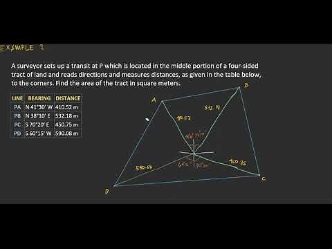 Lot Area Computation - Area by Triangles