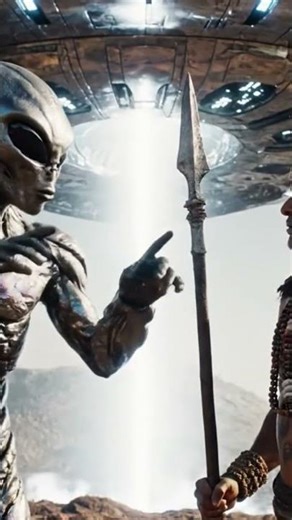 Cartoon Aliens on the earth