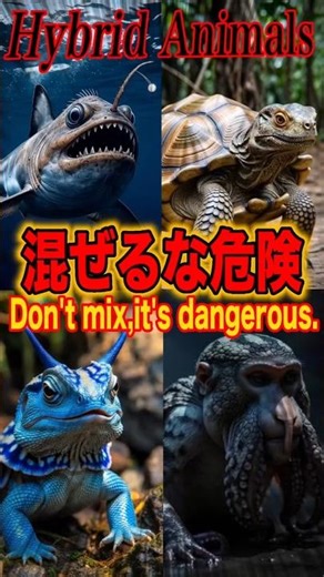 【AI】異種交配したハイブリッドアニマル Hybrid animals #shorts