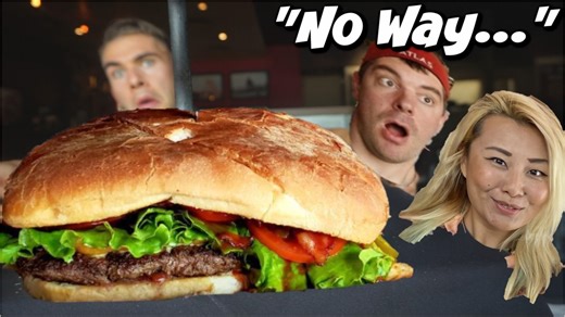 459K views · 11K reactions | A giant 7lb burger barely beaten out of over 200 attempts?? At Kenny's Burger Joint - Frisco with Raina Huang | Joel Hansen - Model Vs Food | Facebook