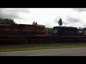 Norfolk Southern with Kansas City Southern and Candain Pacific Leading a Train 5-17-25