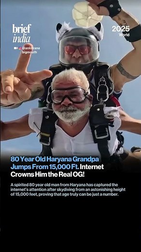 80-Year-Old Haryana Man Defies Age with 15,000-Foot Skydive, Video Goes Viral!