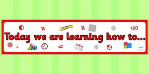 Maths Themed Today we are learning how to Display Banner