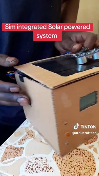 Sim integrated Solar powered system #arduino #techtokshop #nairobitiktokers🇰🇪 #eldorettiktokers #electronicsengineering #mechatronics #techtokshop #techtips #solarsystem #greenenergy