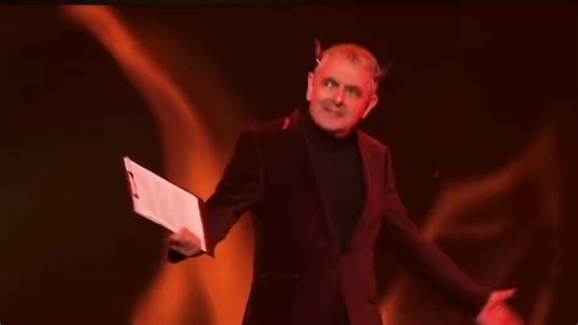 An all-time stand-up classic: Rowan Atkinson playing the Devil.