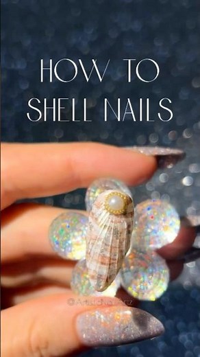 Shell 3D Nail Art Tutorial 🐚💅🏽✨ Elegant seashell nails for that beachy nail design! 🌴
