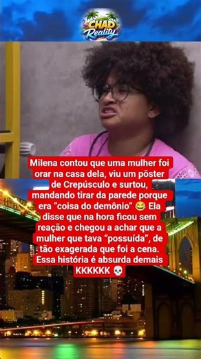 Milena relembra visita inusitada e reação absurda por causa de pôster de Crepúsculo 😂