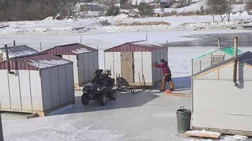 Smelt shacks return to Bowdoinham as cold winter revives fishing tradition