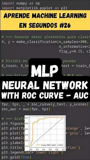 26 - Red neuronal con curva ROC - Aprende Machine Learning en segundos