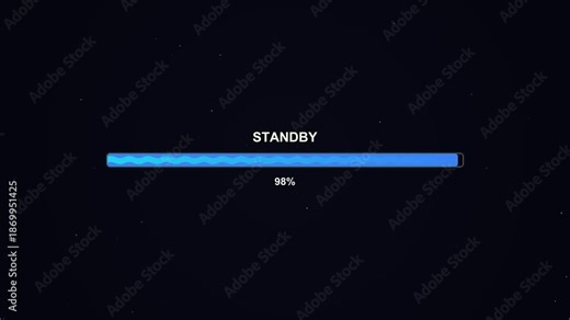Progress bar animation showing loading percentage for video cutting software while waiting to complete task