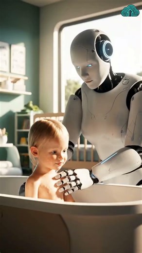 A Robot Babysitting a Child for a Full Day 🤖👶 #FutureTech #AI #Robots #shorts