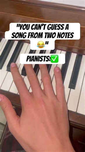 Can You Guess This Song With Two Notes😭✅ #piano