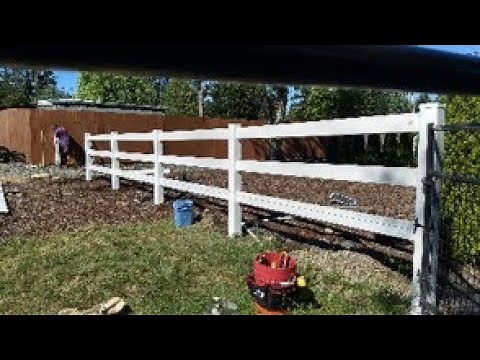 How To: Build a White Vinyl Split-Rail Fence