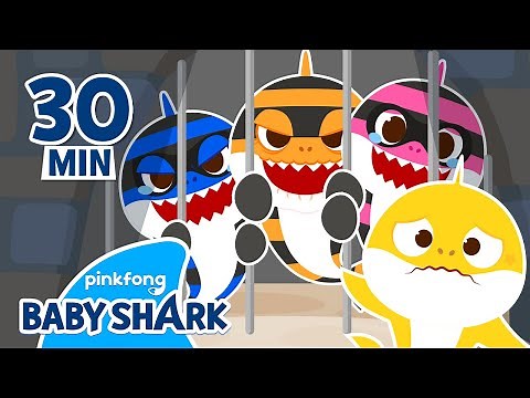 FREEZE! Thief Shark Family is Caught | +Compilation | Best Kids' Stories | Baby Shark Official