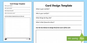 Design a Card Template Activity