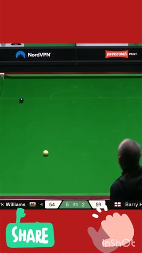 Difficult ,important hit of Mark William #snooker #williams #snookertricks #snookerbar #cueball