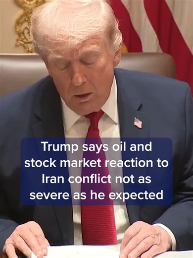 President Donald #Trump said Thursday that neither the spike in oil prices nor the slump in the stock market during the Iran war were as bad he had anticipated. Read more at the #linkinbio or the link on screen. #CNBC