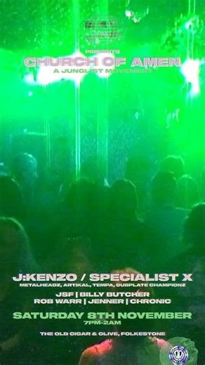 1.8K views · 12 reactions | On Saturday 8th November REV JNG returns to The Old Cigar & Olive for a first birthday special. Tickets are running low, grabs yours now and secure your spot on the dancefloor  #junglist #Amens #folkestonemusictown #dancemusic | Revolve Events | Facebook