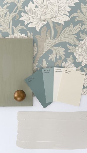 Accessible Beige by Sherwin Williams is a gorgeous neutral that adds just the right amount of warmth to any room. Its subtle gray undertones keep it feeling fresh and modern, balancing out the warmth so it never comes off too golden or tan. This makes it super versatile—whether you’re working with cool or warm tones in your decor, Accessible Beige plays nicely with both. ✨Would you like a link to the wallpaper, swatches, cabinet color, or hardware? Type ACCESSIBLE below and I’ll send it to you.♥
