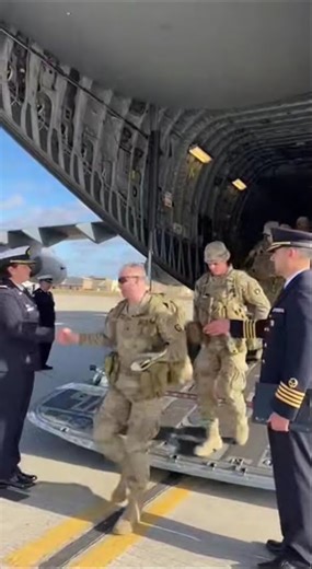 US military personnel land at Spain's Rota naval base