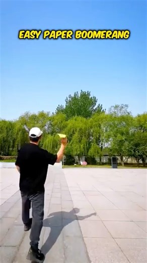 How to make paper boomerang, easy paper flying plane