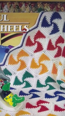 Crochet Blanket PATTERN: Colorful Pinwheel Afghan (digital Download) - Etsy