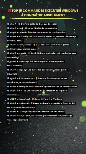 🟥 TOP 15 COMMANDES EXÉCUTER WINDOWS À CONNAÎTRE ABSOLUMENT