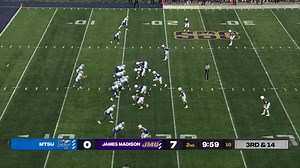 JMU rolled to a 44-7 victory to open the 2022 season against Middle Tennesseee. Todd Centeio threw for six touchdowns and the Dukes outgained the Blue Raiders, 548-125. | JMU Football