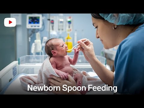 NEWBORN BABY SPOON FEEDING VIDEO TUTORIAL || BABY FEEDING VIDEO ||